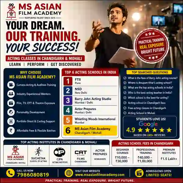 MS Asian Film Academy Chandigarh | Best Acting Schools, Fees, Reviews & Top Institutes Guide