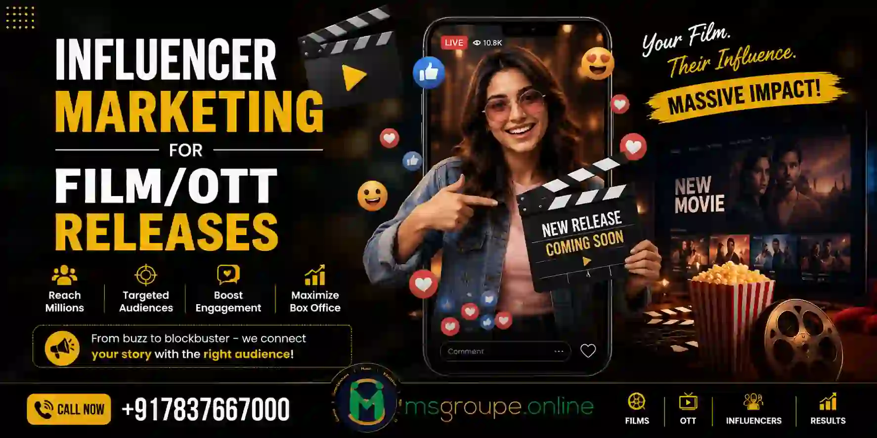 Influencer Marketing for Film & OTT Releases | MSasian Entertainment