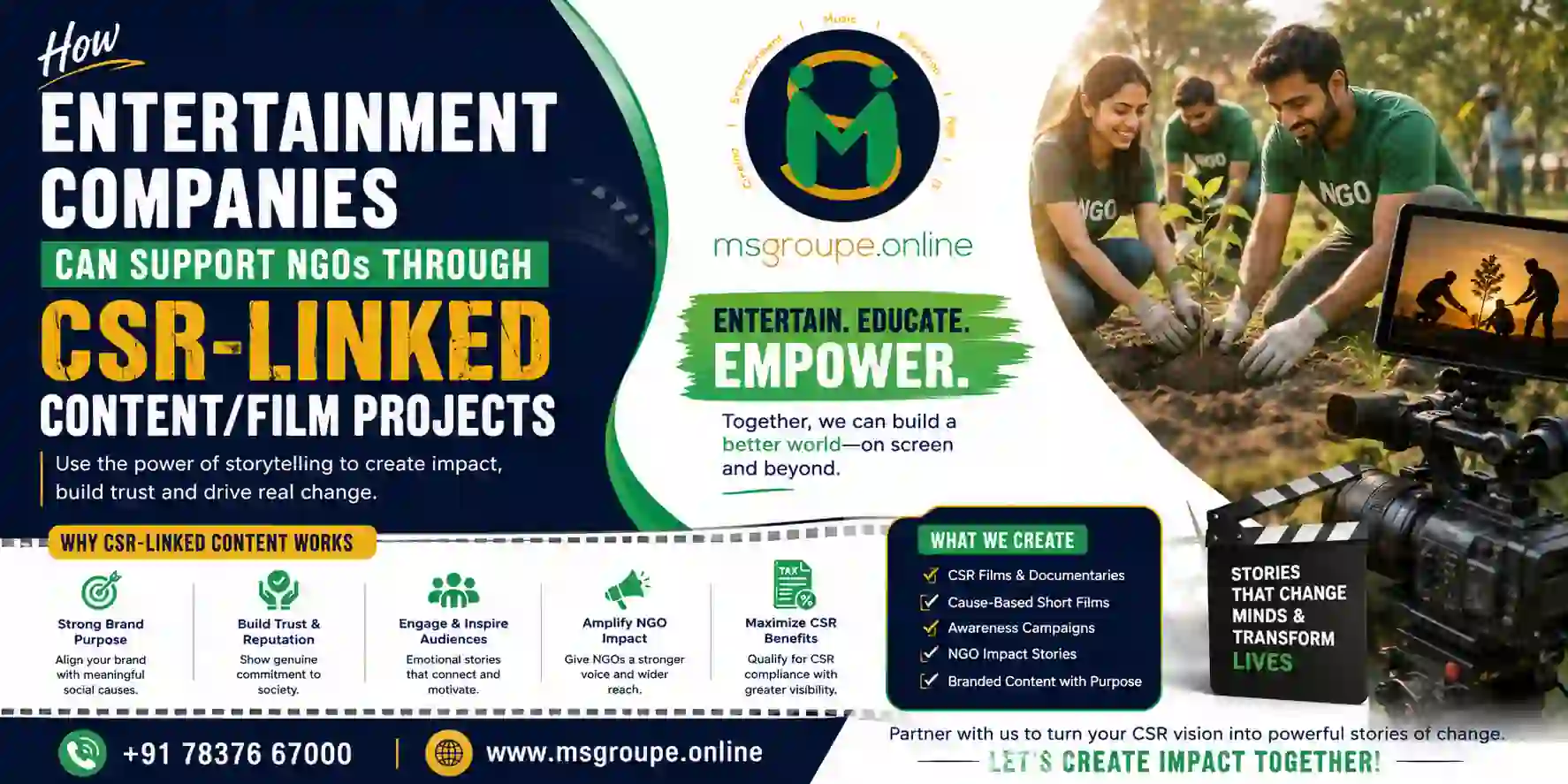How Entertainment Companies Support NGOs Through CSR Film Projects
